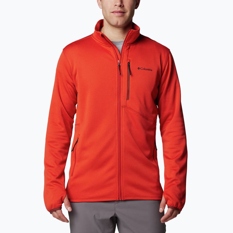 Férfi Columbia Park View Fleece FZ sail red heather trekking melegítőfelső 5