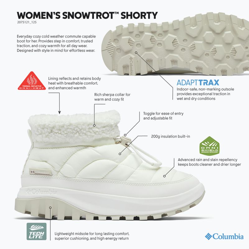Női hótaposó Columbia Snowtrot Shorty sea salt/fig 6