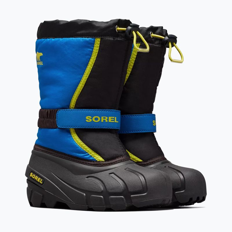 Sorel Youth Flurry fekete/szuperkék gyermek hócipő 8