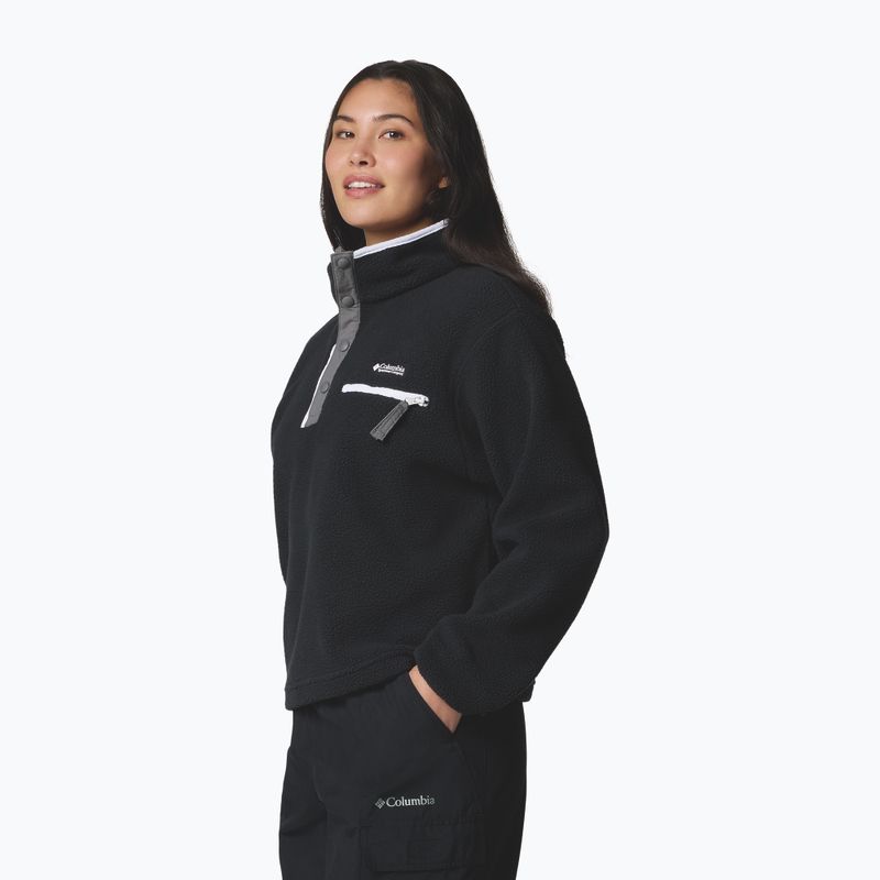Női polár pulóver Columbia Helvetia II Cropped Half Snap Fleece black 4