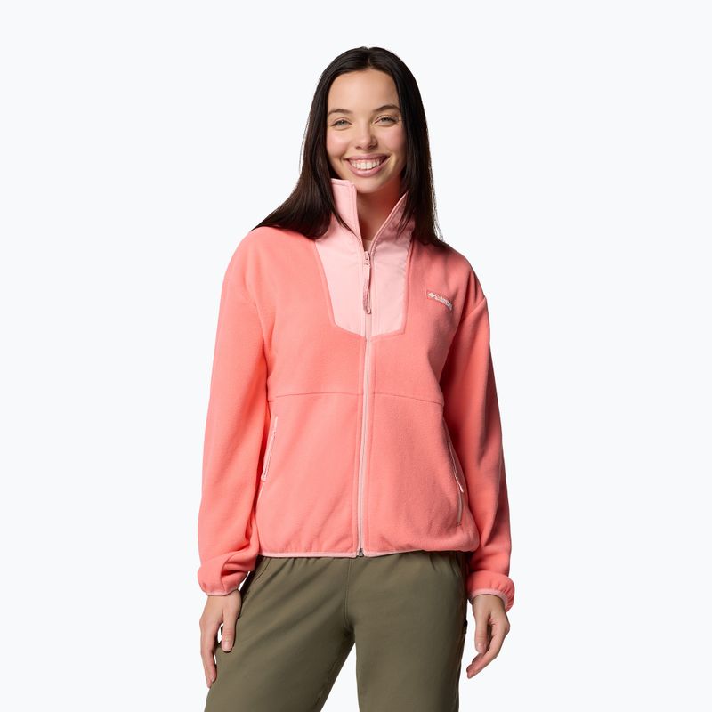 Columbia női Sequoia Grove Full Zip pulóver alpenglow/pink sand