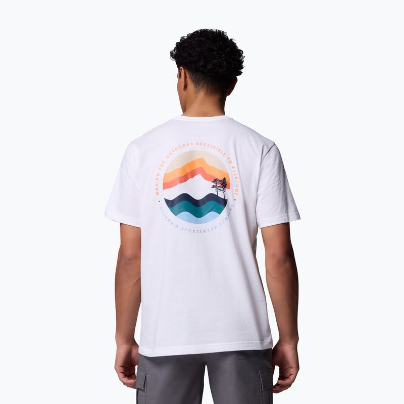 Férfi Columbia Kettle River Outdoor Tee fehér/kör alakú vonalas póló T-shirt 3