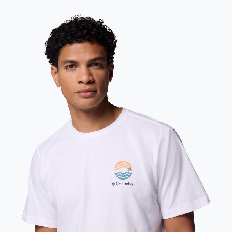 Férfi Columbia Kettle River Outdoor Tee fehér/kör alakú vonalas póló T-shirt 5