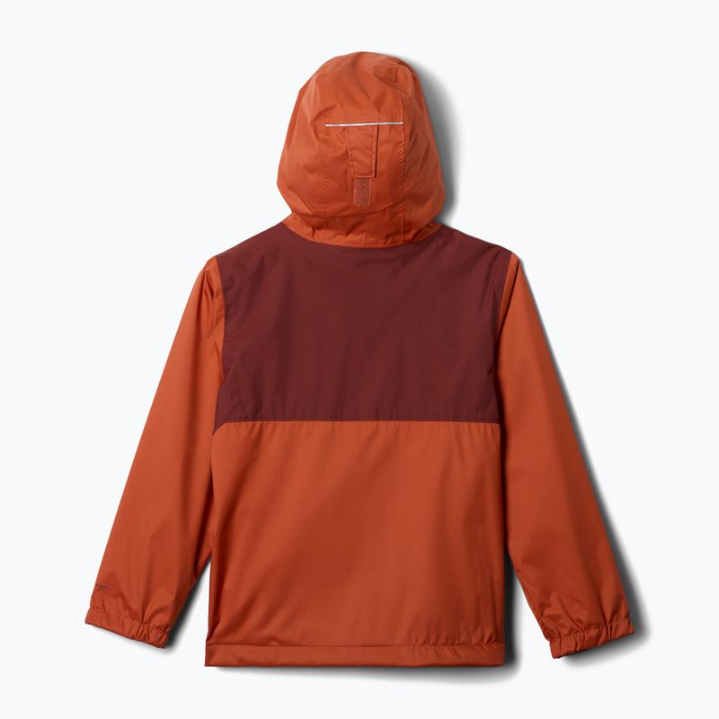 Columbia Rainy Trails II Fleece tuscan/spice slub gyermek esőkabát 2