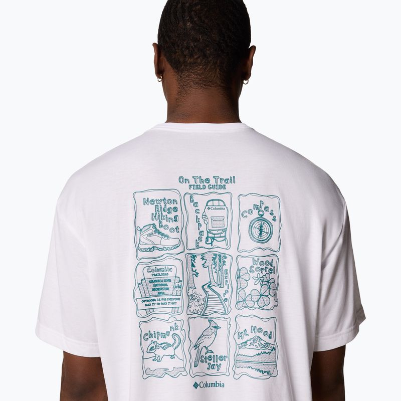 Columbia Cedar Trail Back Graphic Tee fehér/trailguide ikonokkal férfi póló 5