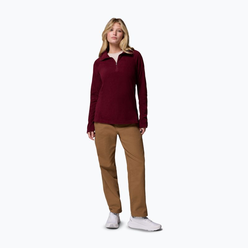 Női polár pulóver Columbia Glacial IV 1/2 Zip rich wine 2