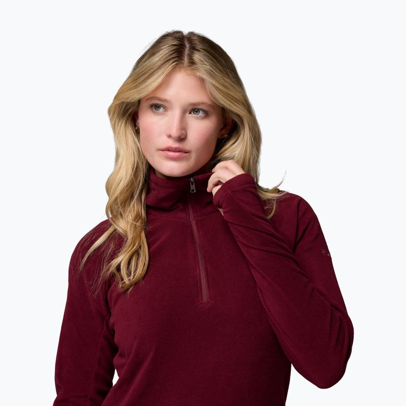 Női polár pulóver Columbia Glacial IV 1/2 Zip rich wine 5