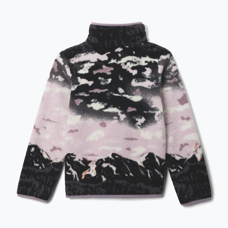 Gyerek polárpulóver Columbia Helvetia II Printed Half Snap Fleece shale purple sisters/lavender pearl 2