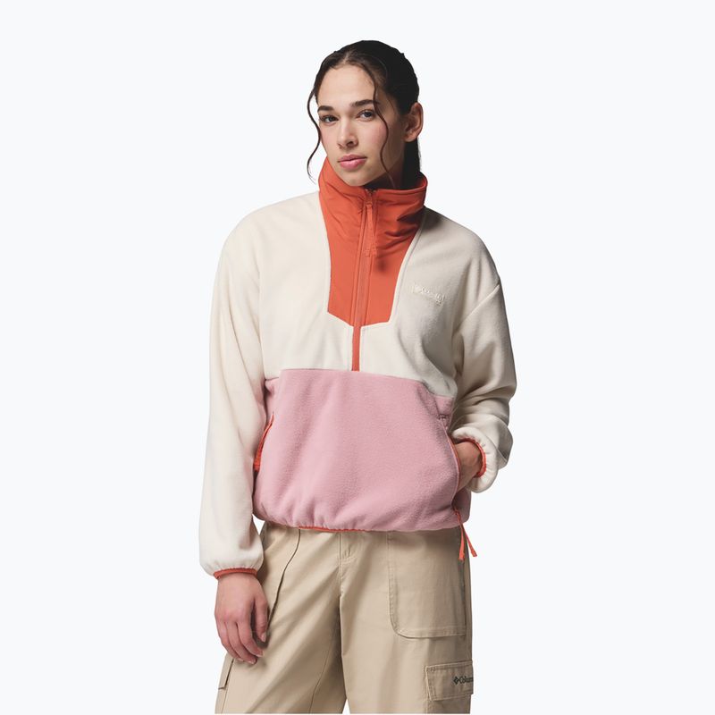 Női polárpulóver Columbia Sequoia Grove 1/2 Zip Fleece chalk/eraser pink/tuscan 4