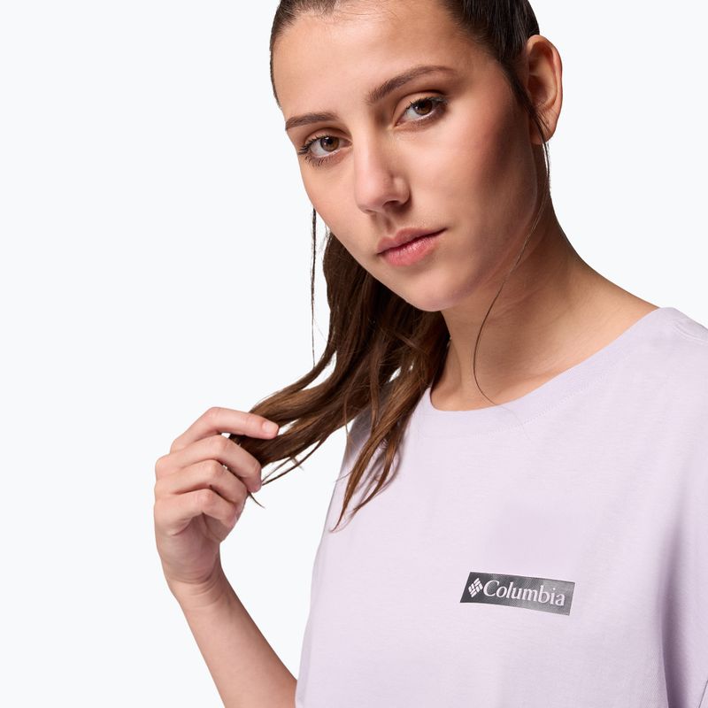 Női túrapóló Columbia Rolling Bend Graphic Oversized Tee lavender pearl/mountainview 5
