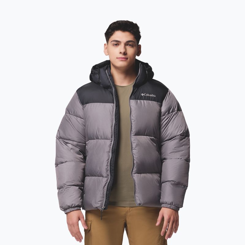 Férfi bélelt dzseki Columbia Puffect II Hooded city grey/black 5