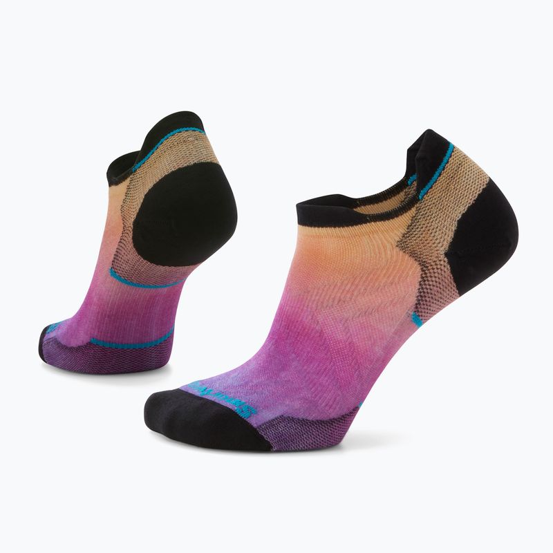 Női Smartwool Run Zero Cushion Ombre Print alacsony boka tandoori narancssárga futózokni