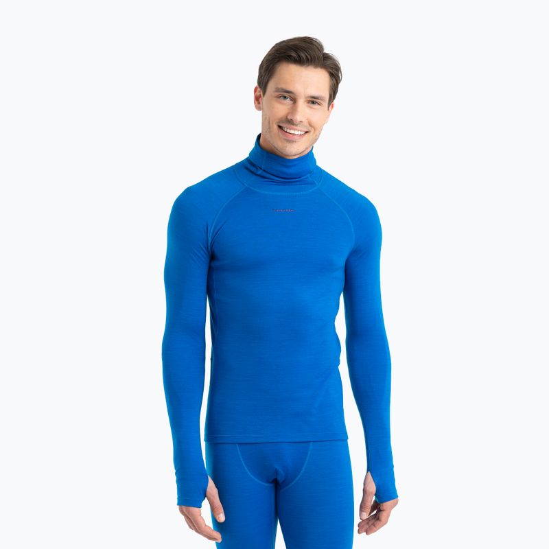 Férfi Icebreaker Merino Roll Neck termikus pulóver lazurit