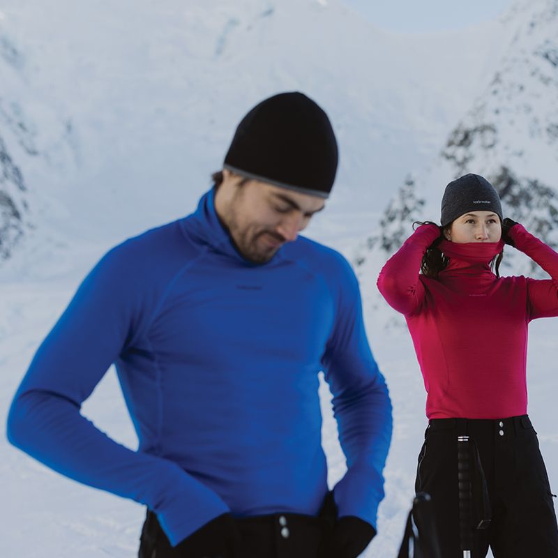 Férfi Icebreaker Merino Roll Neck termikus pulóver lazurit 10