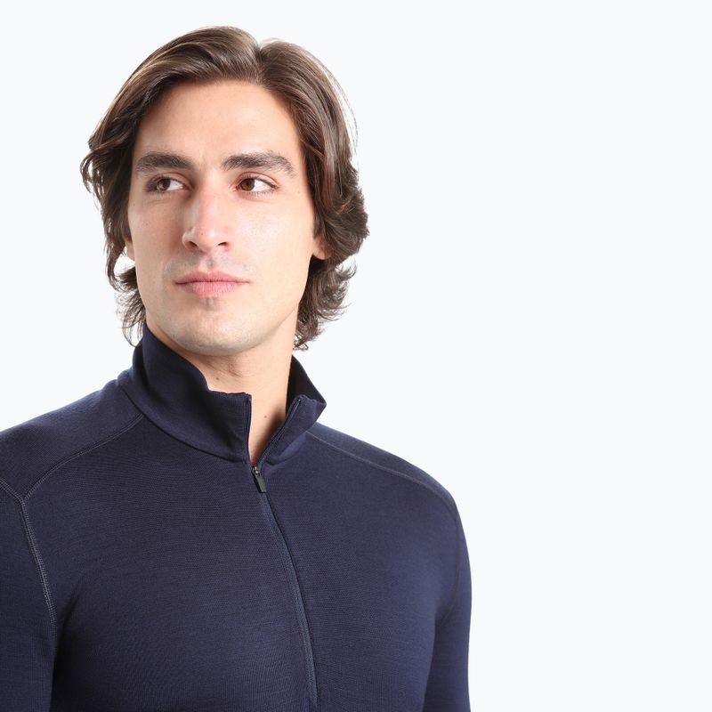 Férfi termikus pulóver icebreaker 260 Tech LS Half Zip éjfekete navy 4