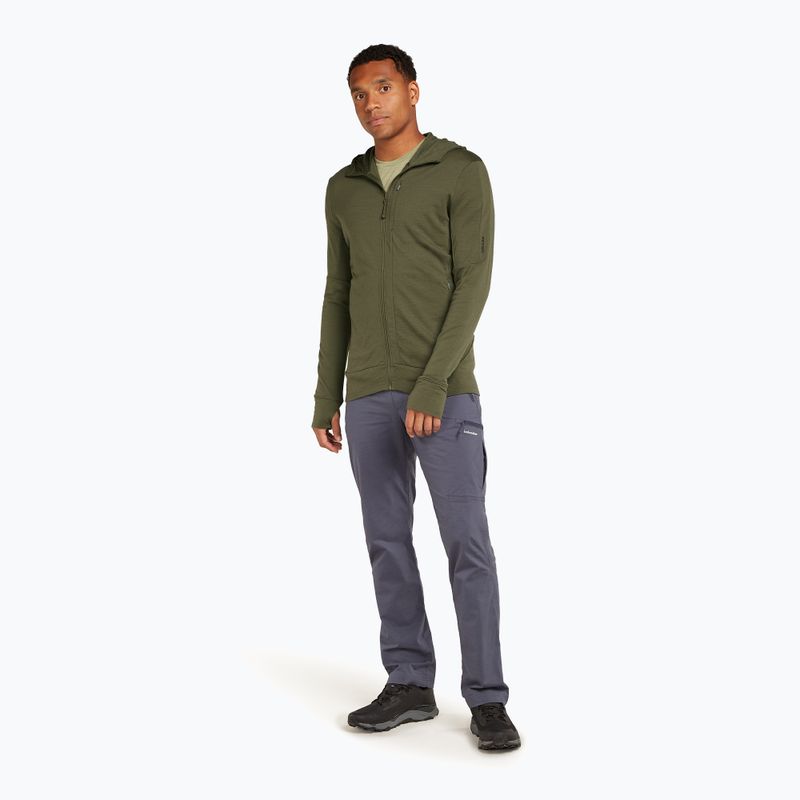 Férfi Icebreaker Merino 260 Quantum IV Zip kapucnis pulóver loden 2