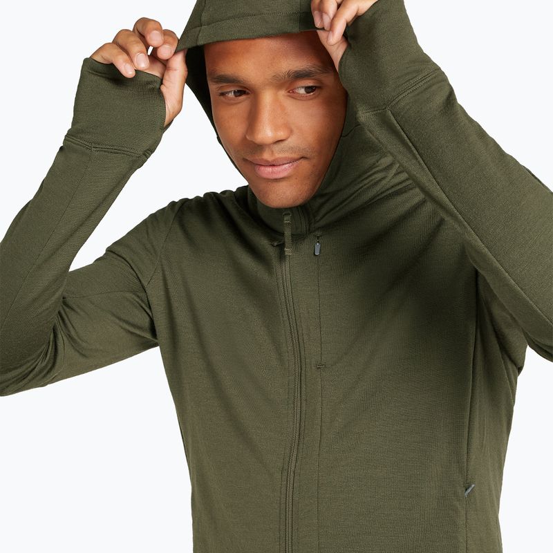 Férfi Icebreaker Merino 260 Quantum IV Zip kapucnis pulóver loden 5