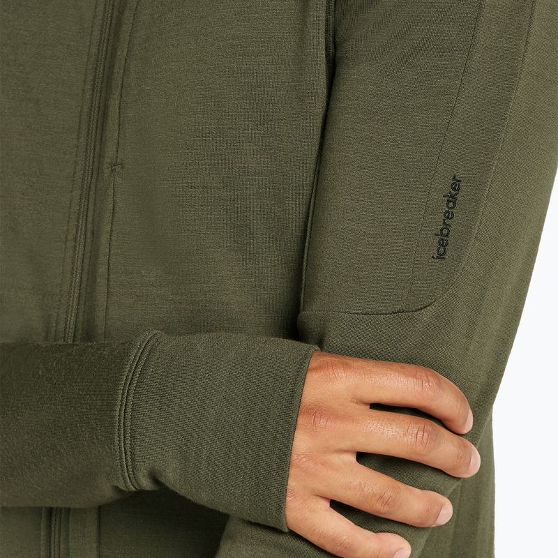 Férfi Icebreaker Merino 260 Quantum IV Zip kapucnis pulóver loden 7
