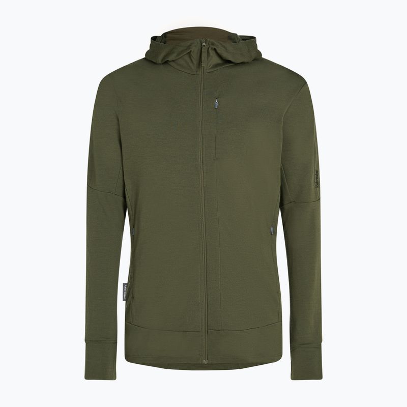 Férfi Icebreaker Merino 260 Quantum IV Zip kapucnis pulóver loden 10