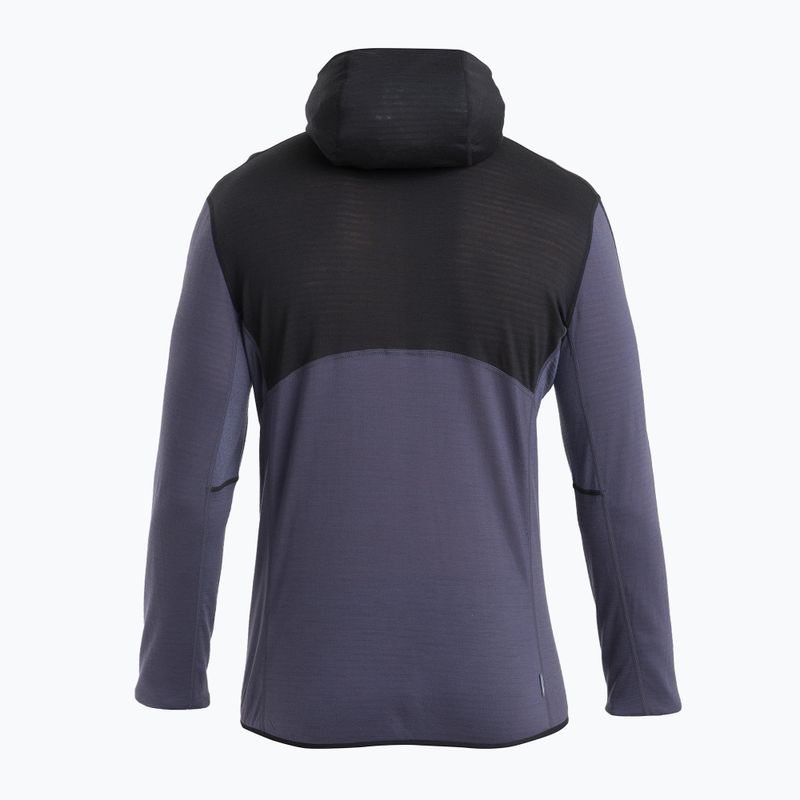 Férfi Icebreaker Merino 200 Realfleece Descender Zip Hoodie fekete/grafit 8