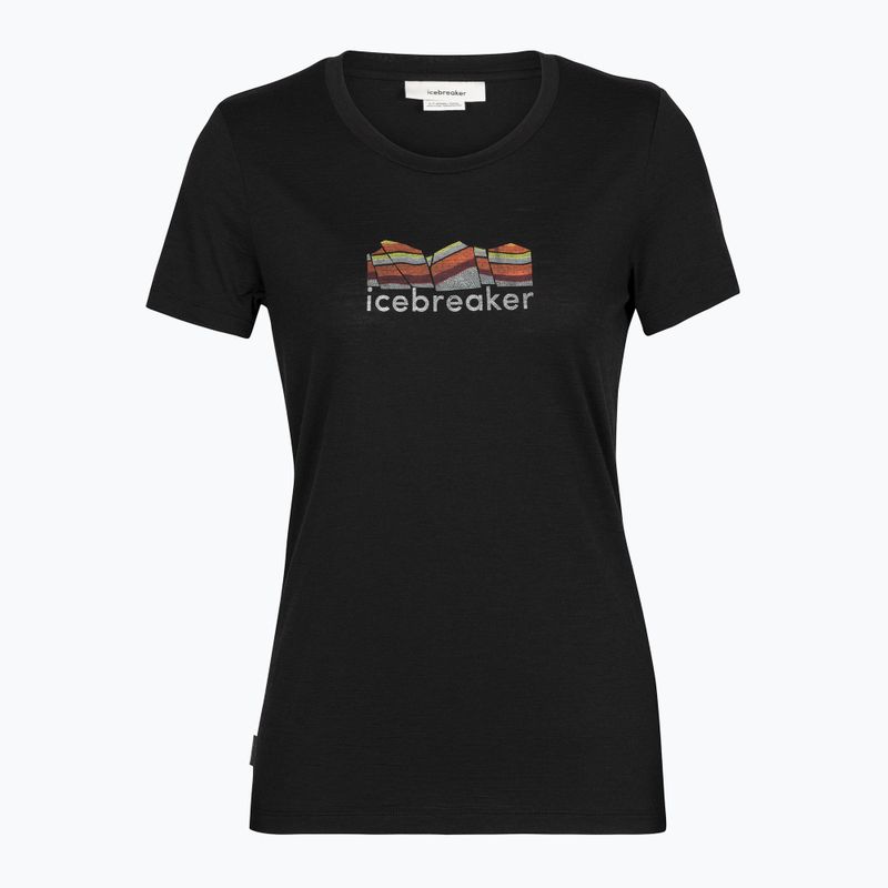 Női termál póló icebreaker Tech Lite II Mountain Geology fekete IB0A56IS0011 7