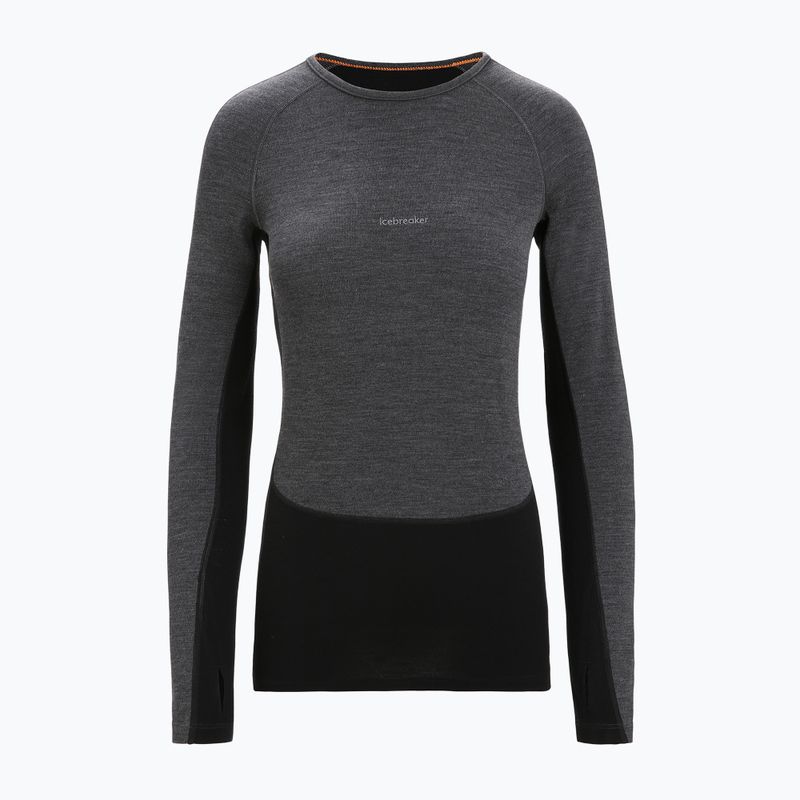 Női termoaktív pulóver icebreaker ZoneKnit 260 jet hthr/black/metro hthr/cb 8