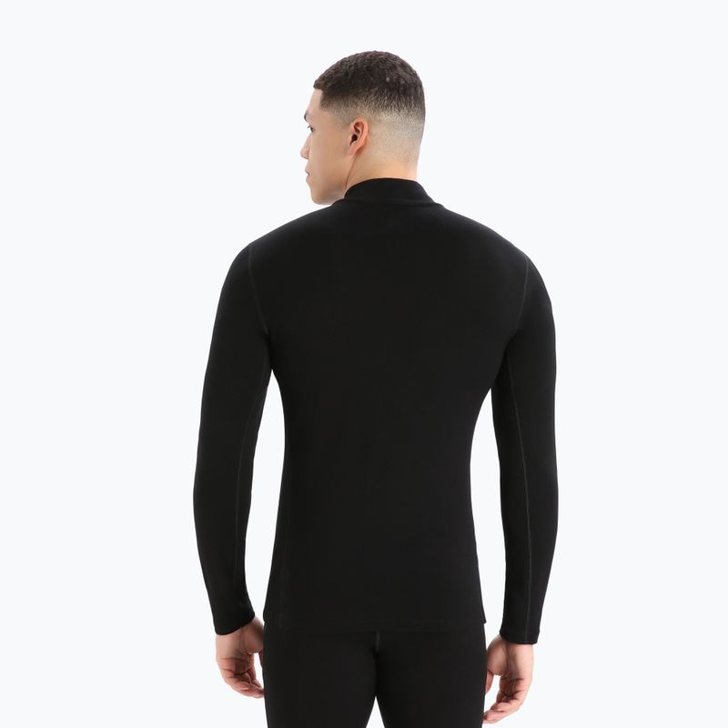 Férfi termoaktív pulóver icebreaker 260 Tech Turtleneck fekete 2