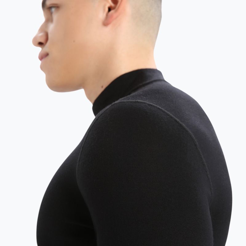 Férfi termoaktív pulóver icebreaker 260 Tech Turtleneck fekete 4