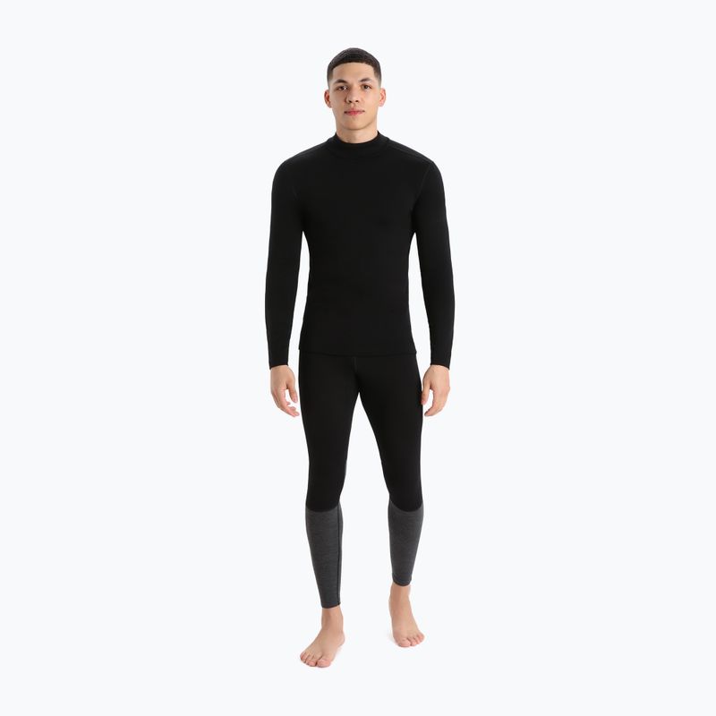 Férfi termoaktív pulóver icebreaker 260 Tech Turtleneck fekete 5