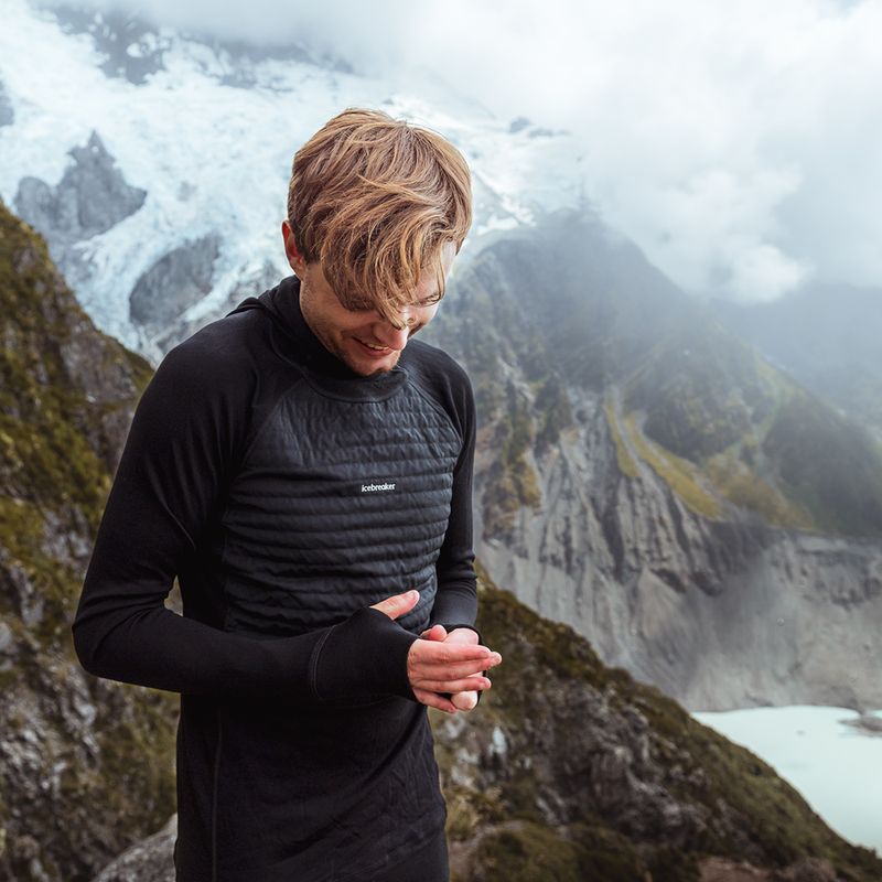 Férfi Icebreaker ZoneKnit szigetelt trekking dzseki fekete 9