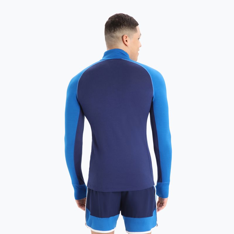 Férfi termoaktív pulóver icebreaker ZoneKnit 260 Half Zip lazurite/royal navy/snow/cb 3