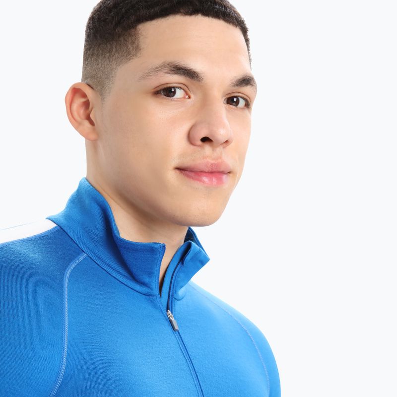Férfi termoaktív pulóver icebreaker ZoneKnit 260 Half Zip lazurite/royal navy/snow/cb 4