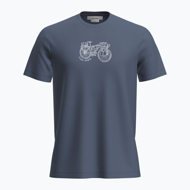 Férfi túrapóló icebreaker Merino 150 Tech Lite SS Tee Adventure Ride dawn