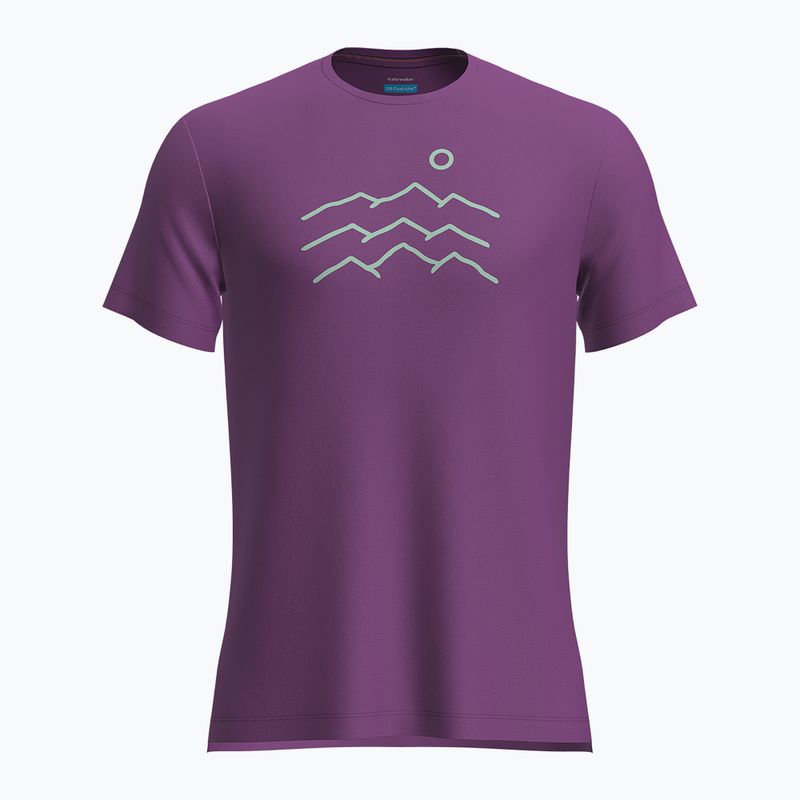 Férfi túrapóló icebreaker Merino 125 Cool-Lite Sphere Tee Across The Peaks passion