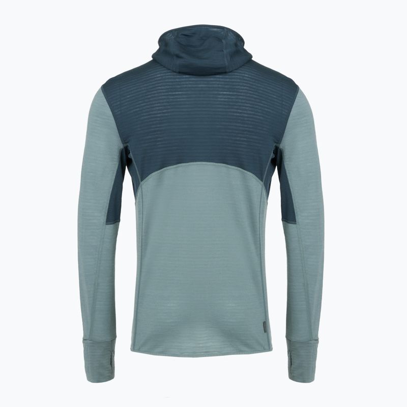 Férfi trekking pulóver icebreaker Merino 200 RealFleece Descender Zip Hoodie abyss/blue ash/black 2