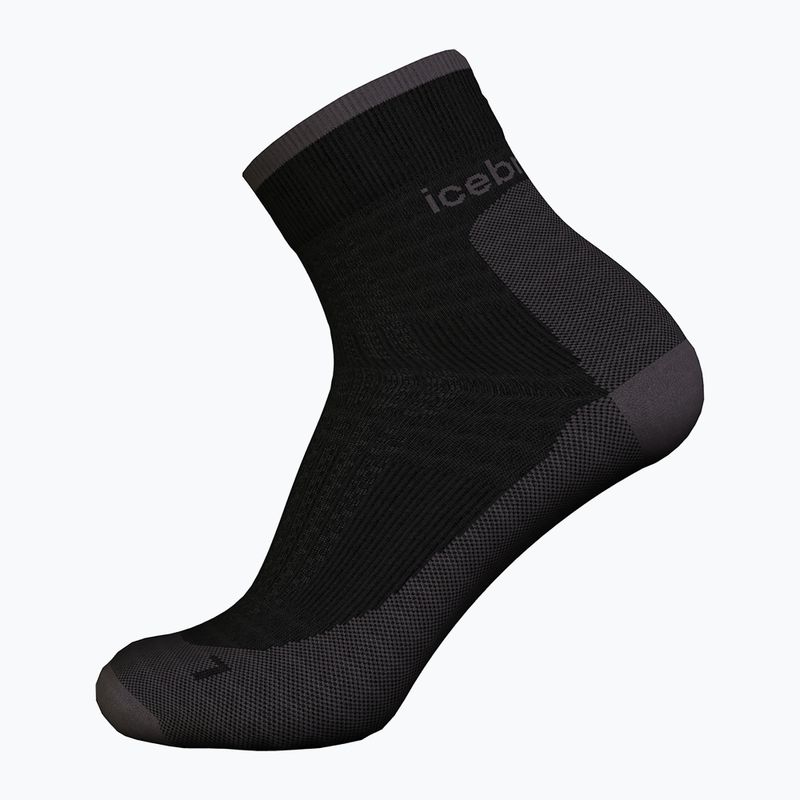 Férfi trekking zokni icebreaker Merino Hike+ Ultralight Quarter black/obsidian 3