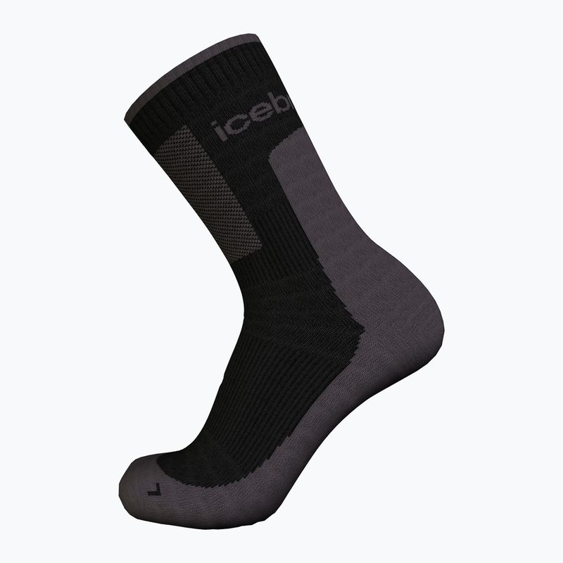 Férfi trekking zokni icebreaker Merino Hike+ Medium Crew black/obsidian 3