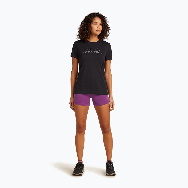 Női trekking póló icebreaker Merino 150 Tech Lite SS Tee Sparkling Stars black 2