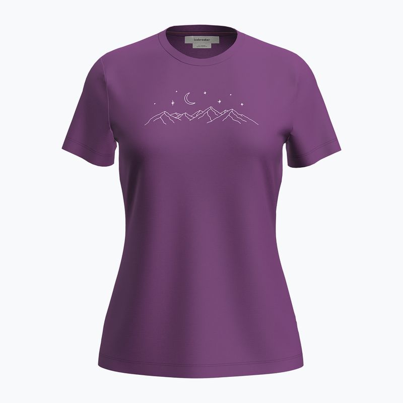 Női túrapóló icebreaker Merino 150 Tech Lite SS Tee Sparkling Stars passion
