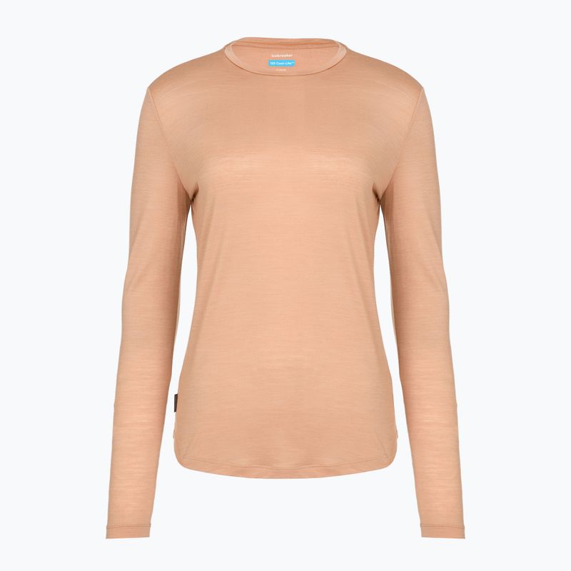 Női hosszú ujjú túrafelső icebreaker Merino 125 Cool-Lite Sphere III LS Tee desert sand