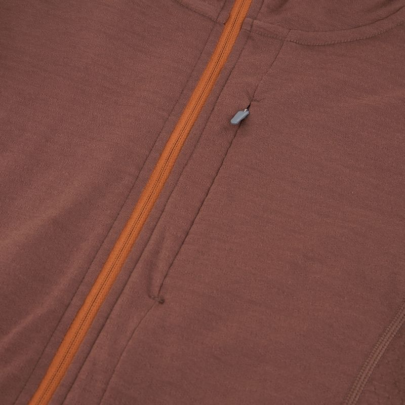 Női trekking pulóver icebreaker Merino 200 Realfleece Descender Zip Hoodie dusty clay 3