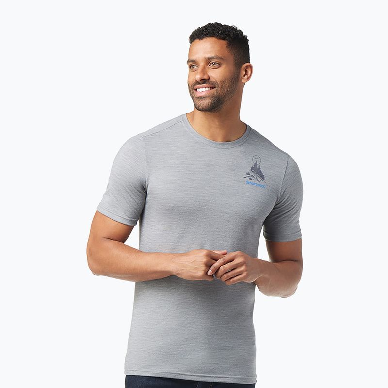 Férfi Smartwool Wilderness Summit Graphic Tee trekking póló világosszürke 16673