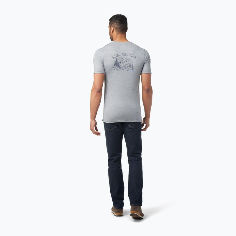 Férfi Smartwool Wilderness Summit Graphic Tee trekking póló világosszürke 16673 3