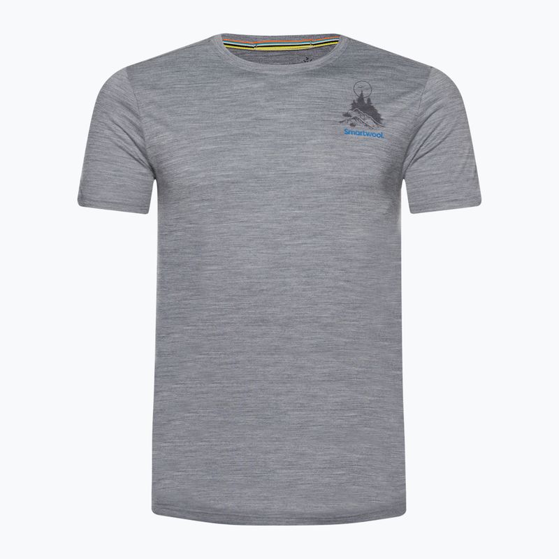 Férfi Smartwool Wilderness Summit Graphic Tee trekking póló világosszürke 16673 4