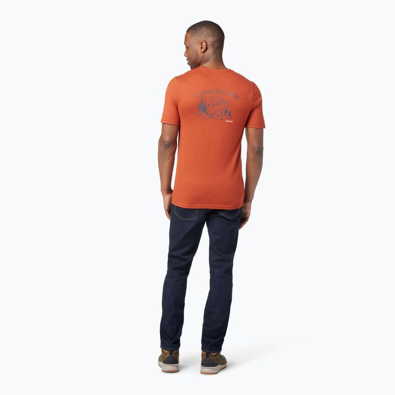 Férfi Smartwool Wilderness Summit Graphic Tee barna trekking ing 16673 8