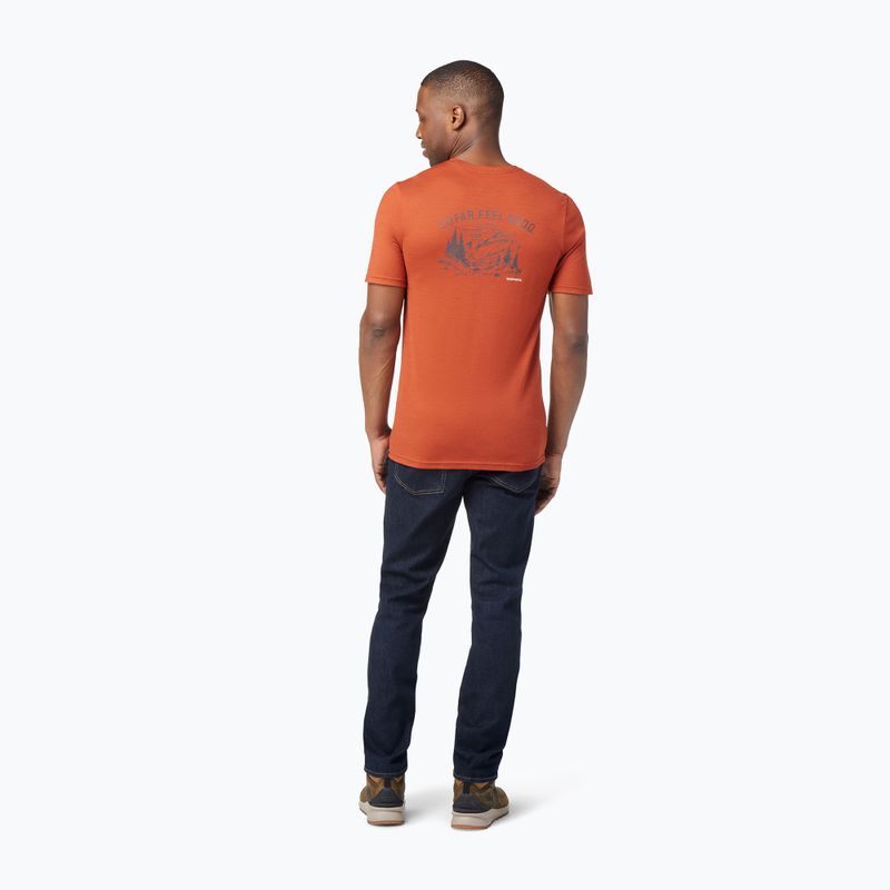 Férfi Smartwool Wilderness Summit Graphic Tee barna trekking ing 16673 3