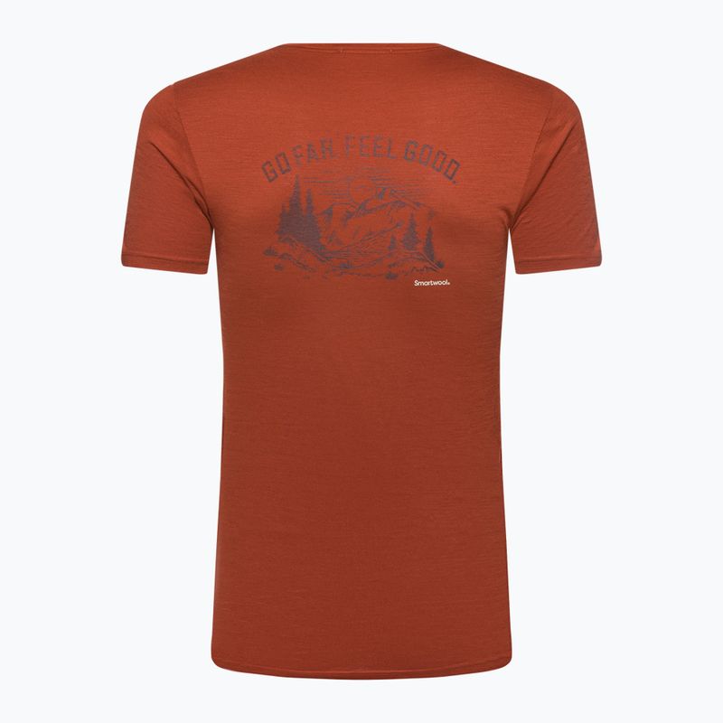 Férfi Smartwool Wilderness Summit Graphic Tee barna trekking ing 16673 5