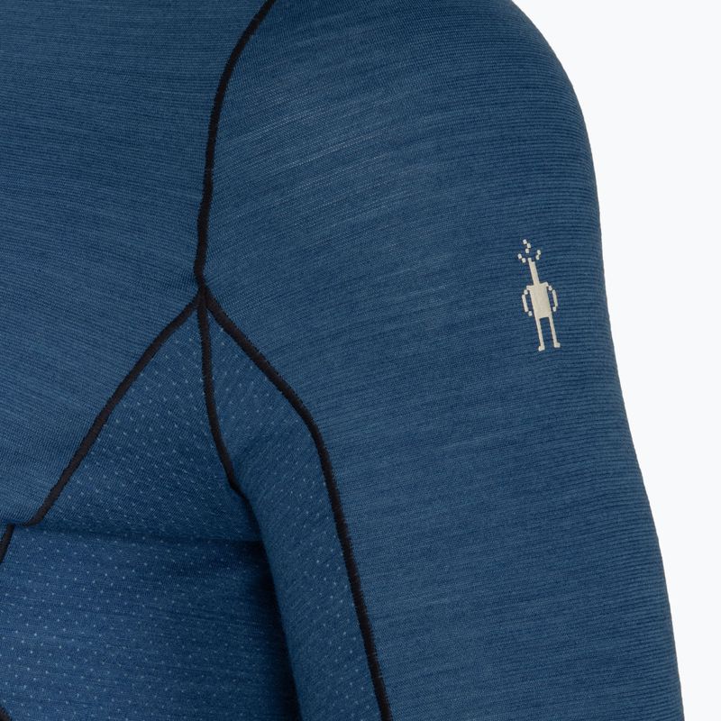 Férfi termoaktív pulóver Smartwool Merino Sport Crew laguna kék/mély tengerészkék 3