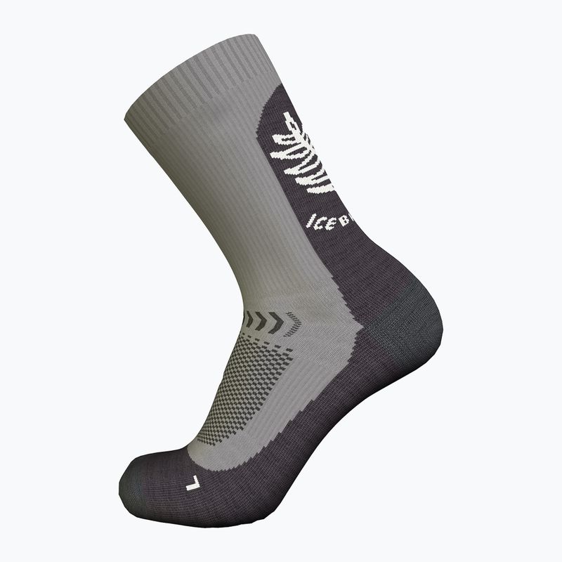Női trekking zokni icebreaker Merino Hike+ Light Crew Fresh Fern alloy/obsidian/snow 3