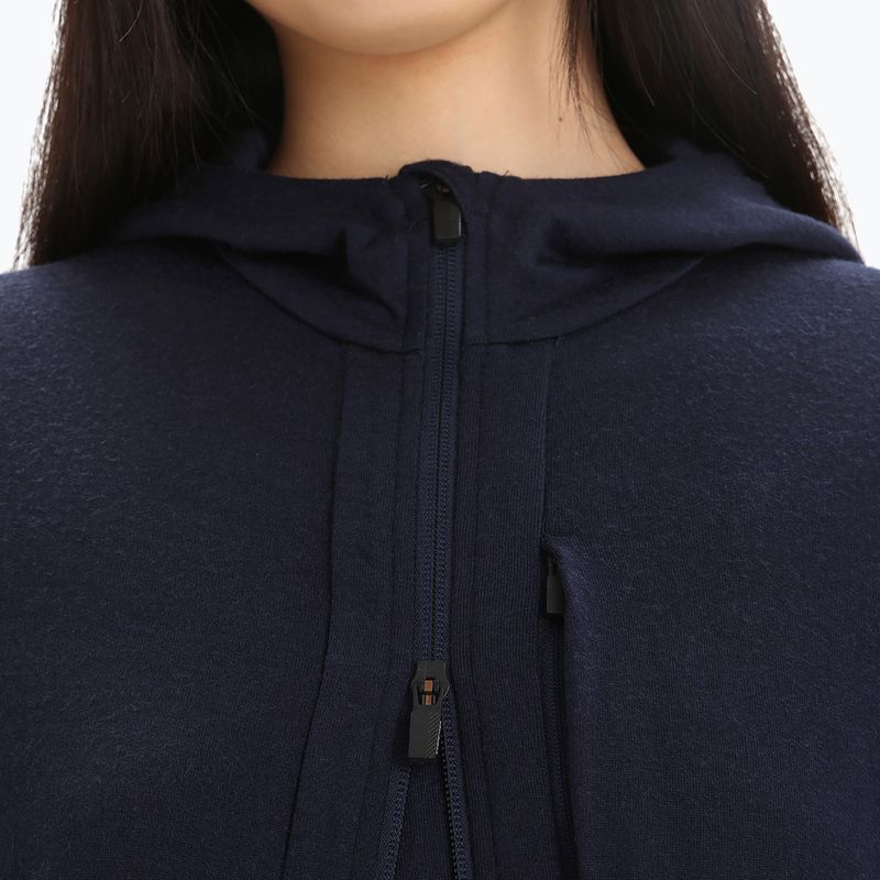 Icebreaker női trekking dzseki Quantum III LS Zip Hood kapucni tengerészkék 0A59JW 4